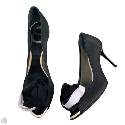 Shoes Luxury Designer By Dior In Black & Pink, Size: 10.5