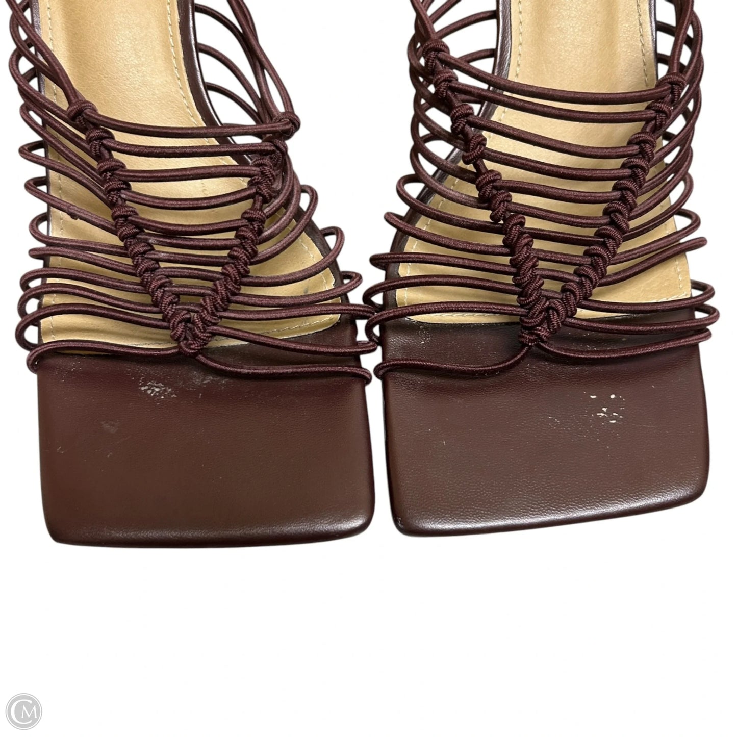 Sandals Heels Stiletto By Fashion Nova In Brown, Size: 10