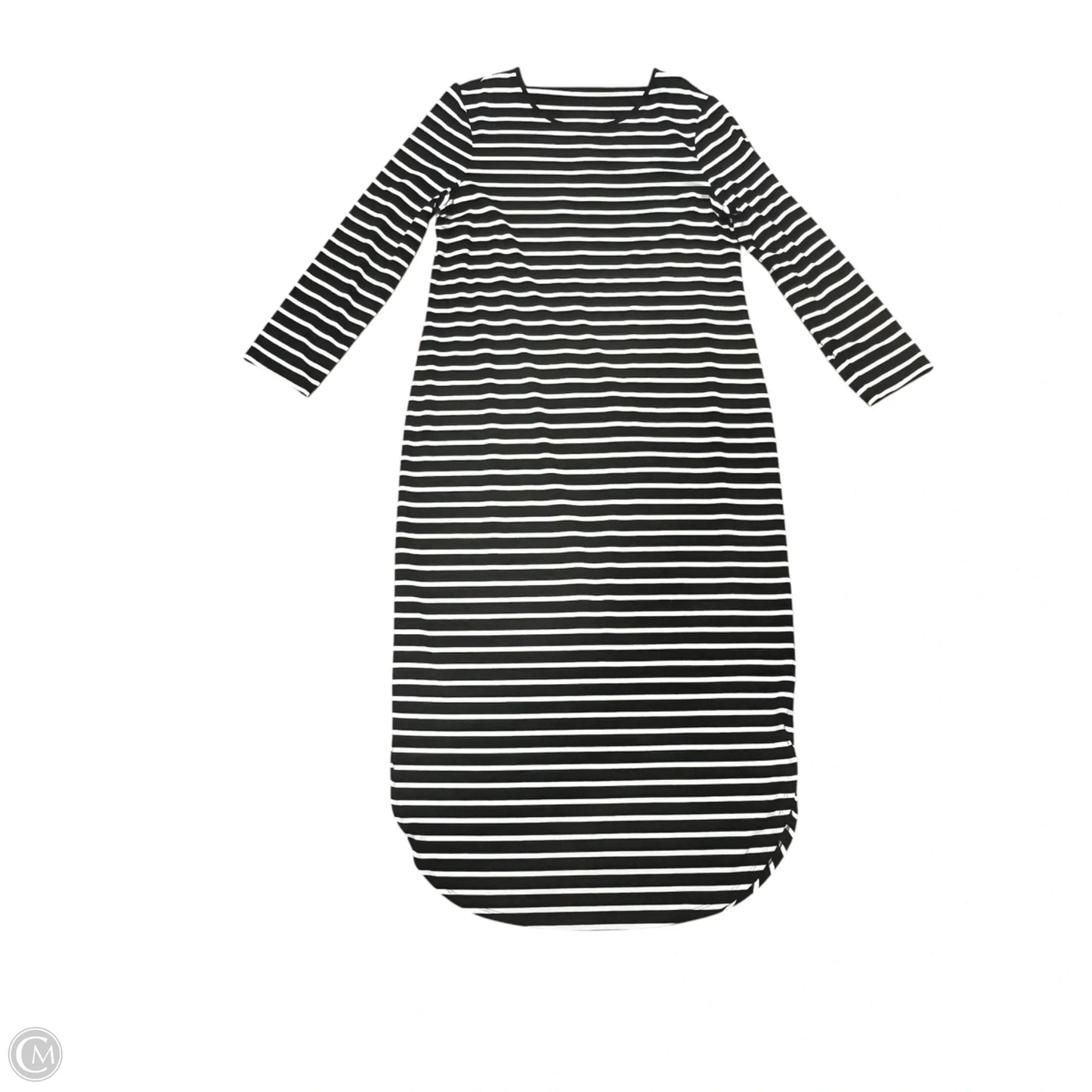 Dress Casual Maxi By Chicos In Striped Pattern, Size: 8