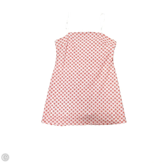 Dress Casual Short By Mi Ami In Orange & White, Size: L