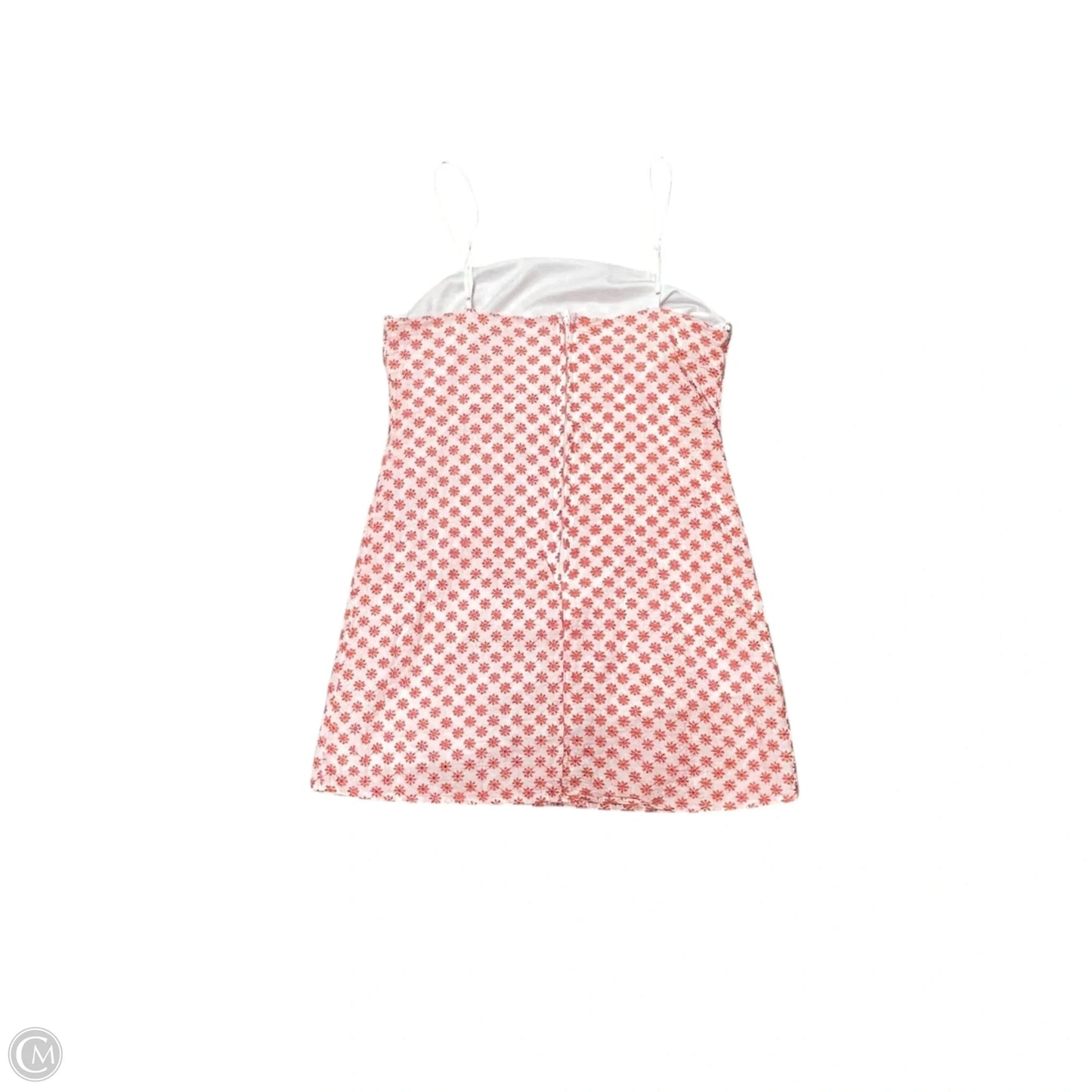 Dress Casual Short By Mi Ami In Orange & White, Size: L