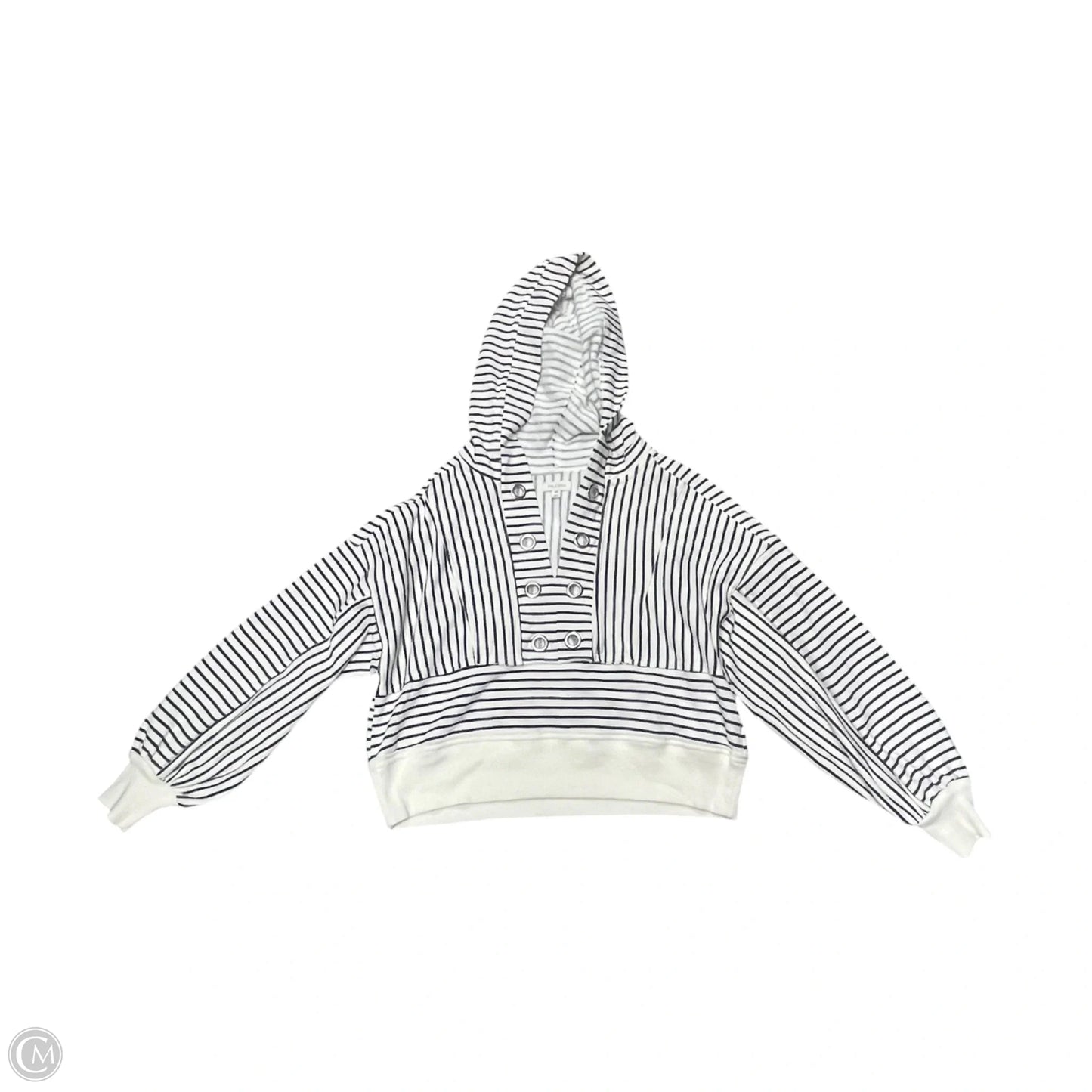 Sweatshirt Hoodie By Pilcro In Striped Pattern, Size: Xxs