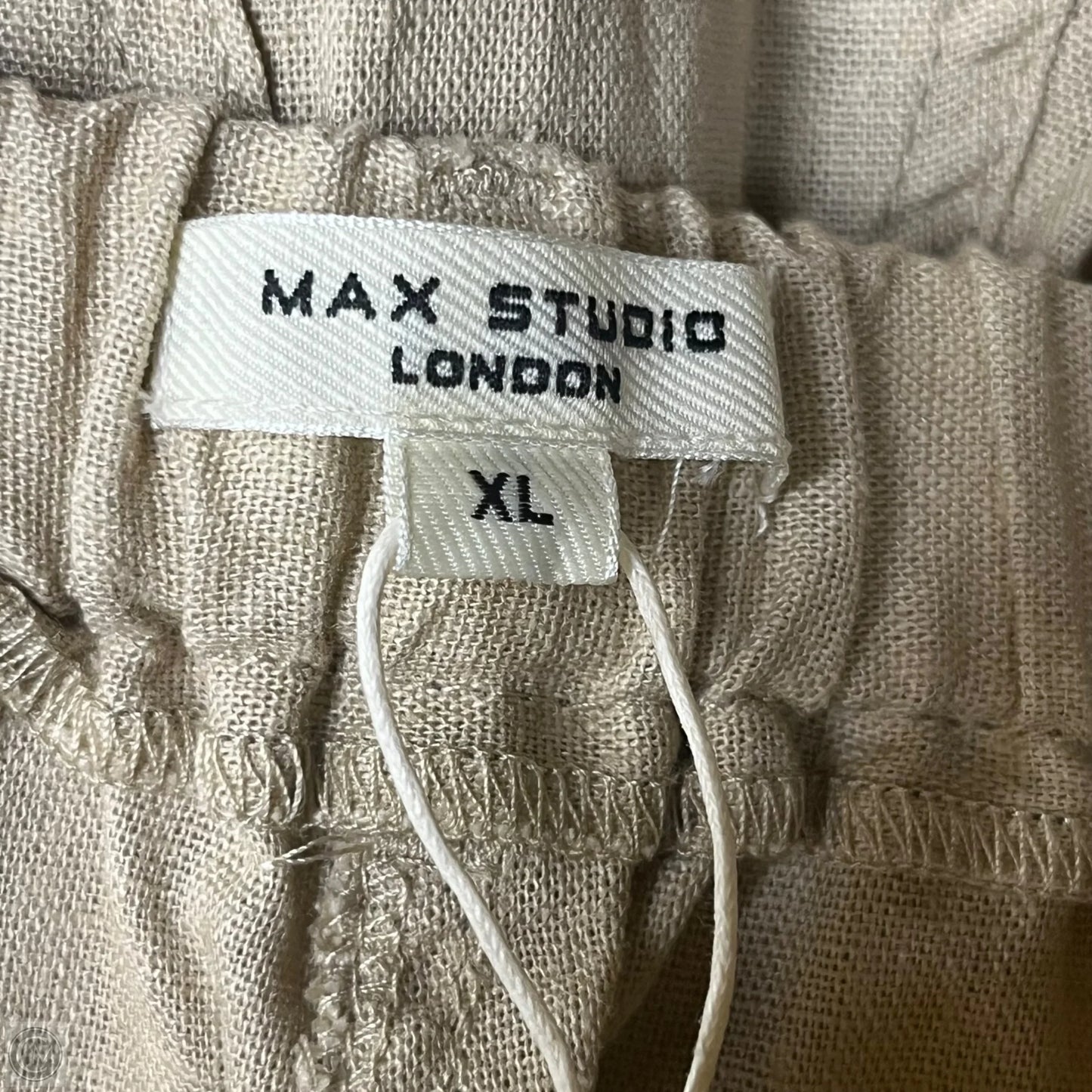 Pants Linen By Max Studio In Tan, Size: Xl