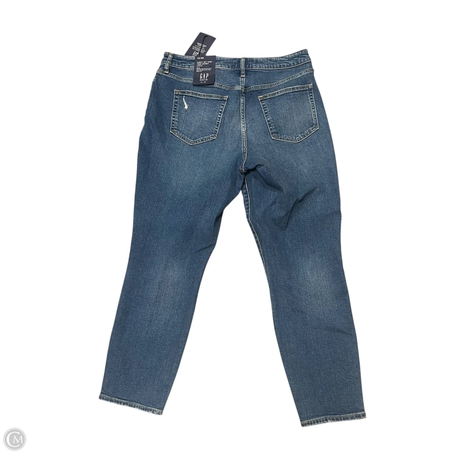 Jeans Skinny By Gap In Blue Denim, Size: 14