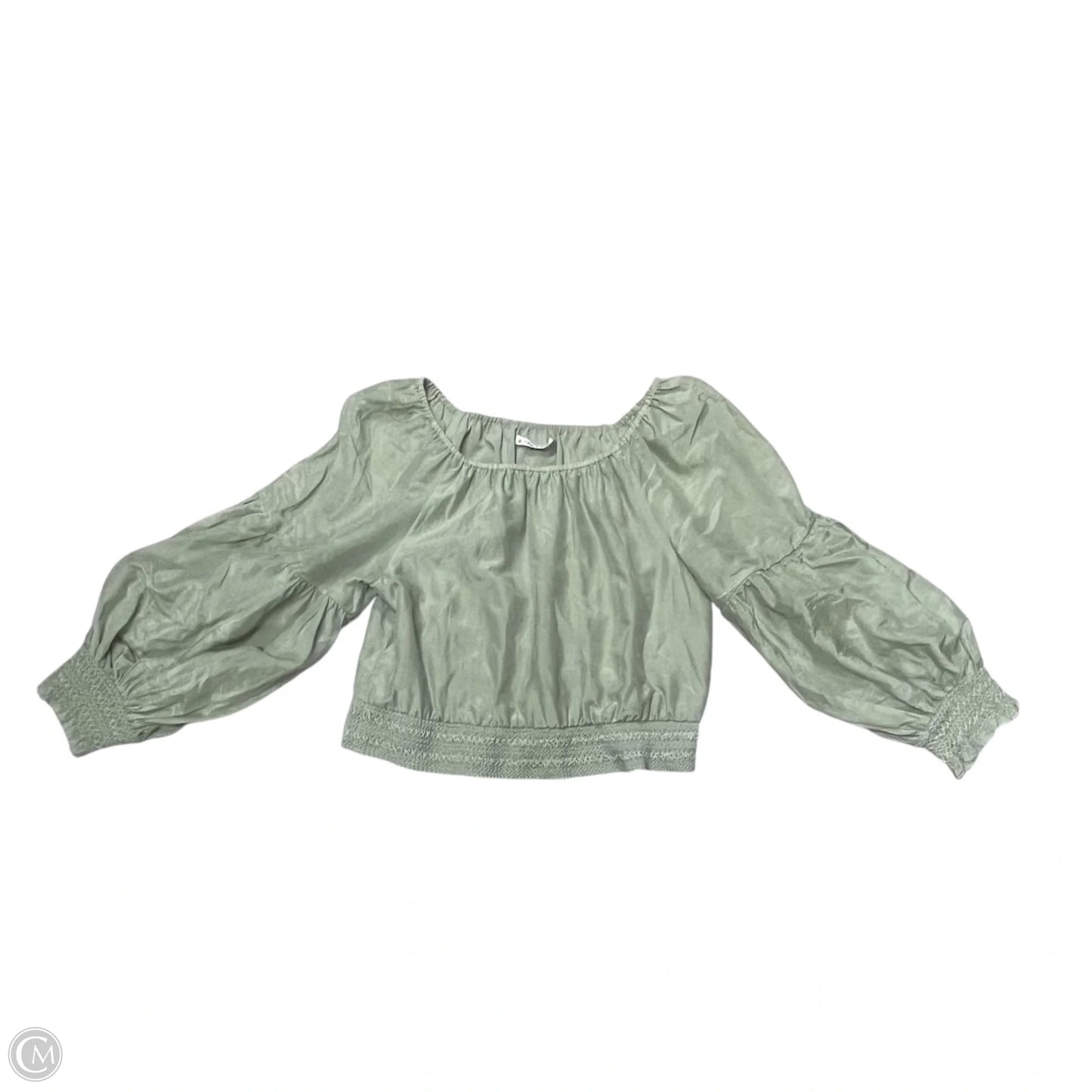 Top Long Sleeve Designer By Alice + Olivia In Green, Size: M