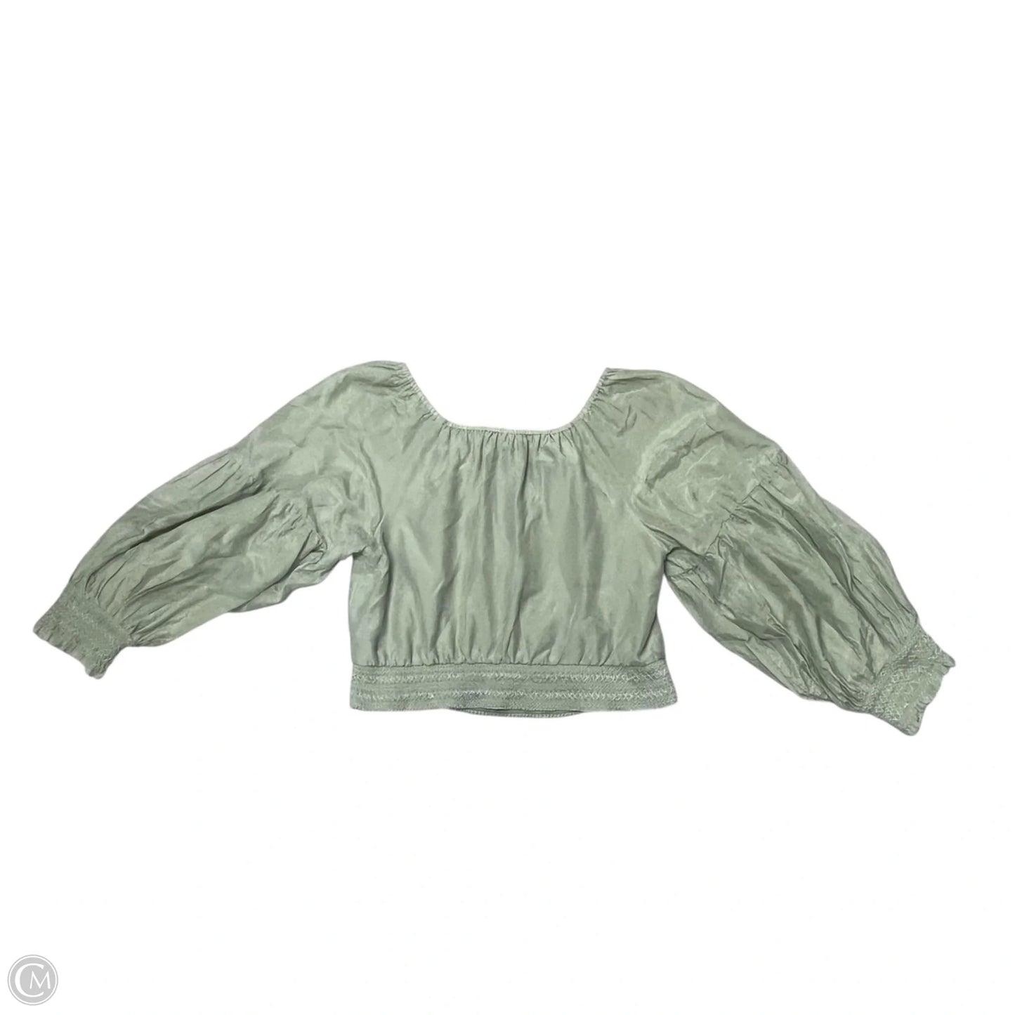 Top Long Sleeve Designer By Alice + Olivia In Green, Size: M