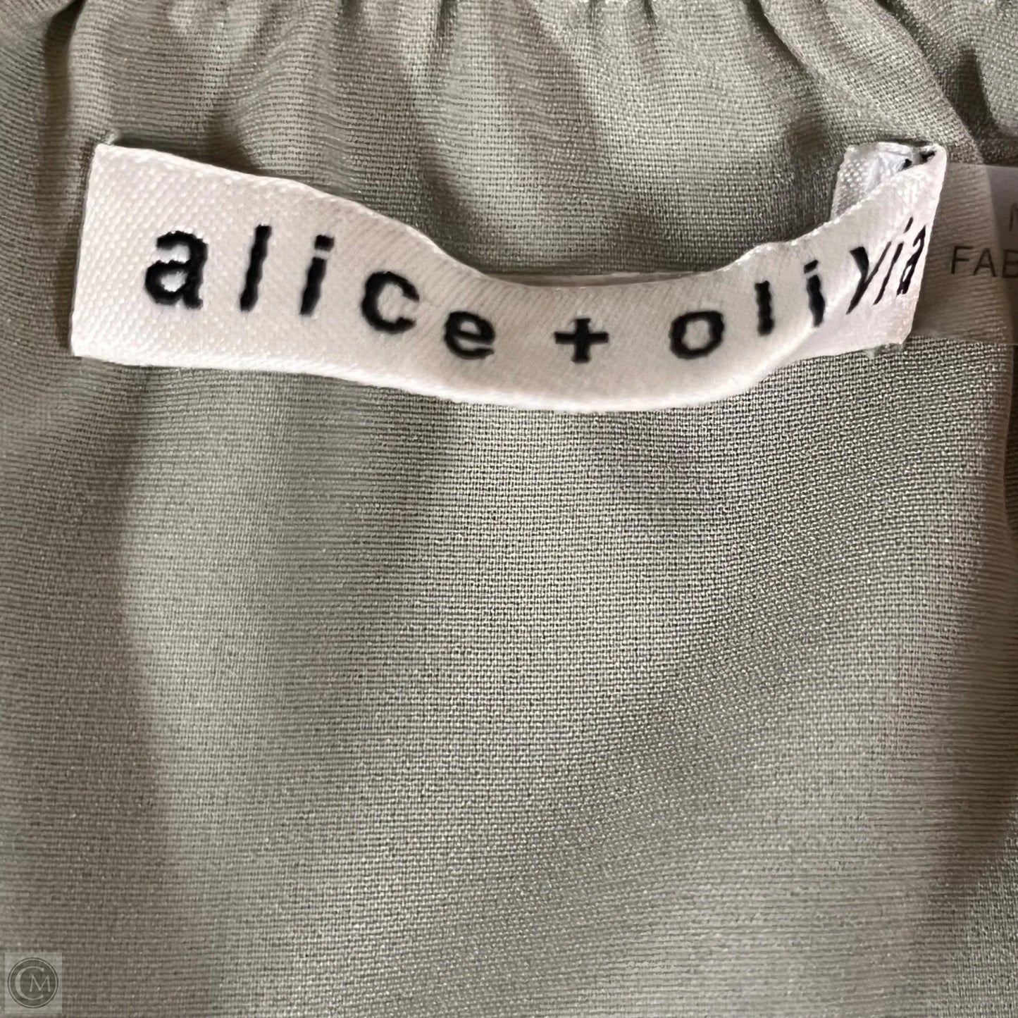 Top Long Sleeve Designer By Alice + Olivia In Green, Size: M