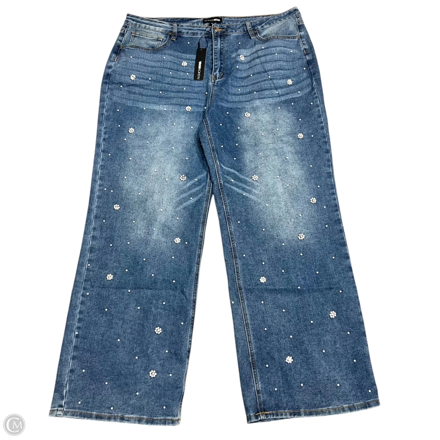 Jeans Boyfriend By Fashion Nova In Blue Denim, Size: 18
