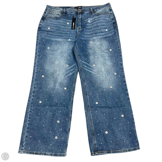 Jeans Boyfriend By Fashion Nova In Blue Denim, Size: 18