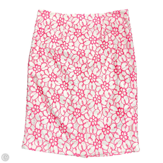 Skirt Designer By Lilly Pulitzer In Pink & White, Size: 8