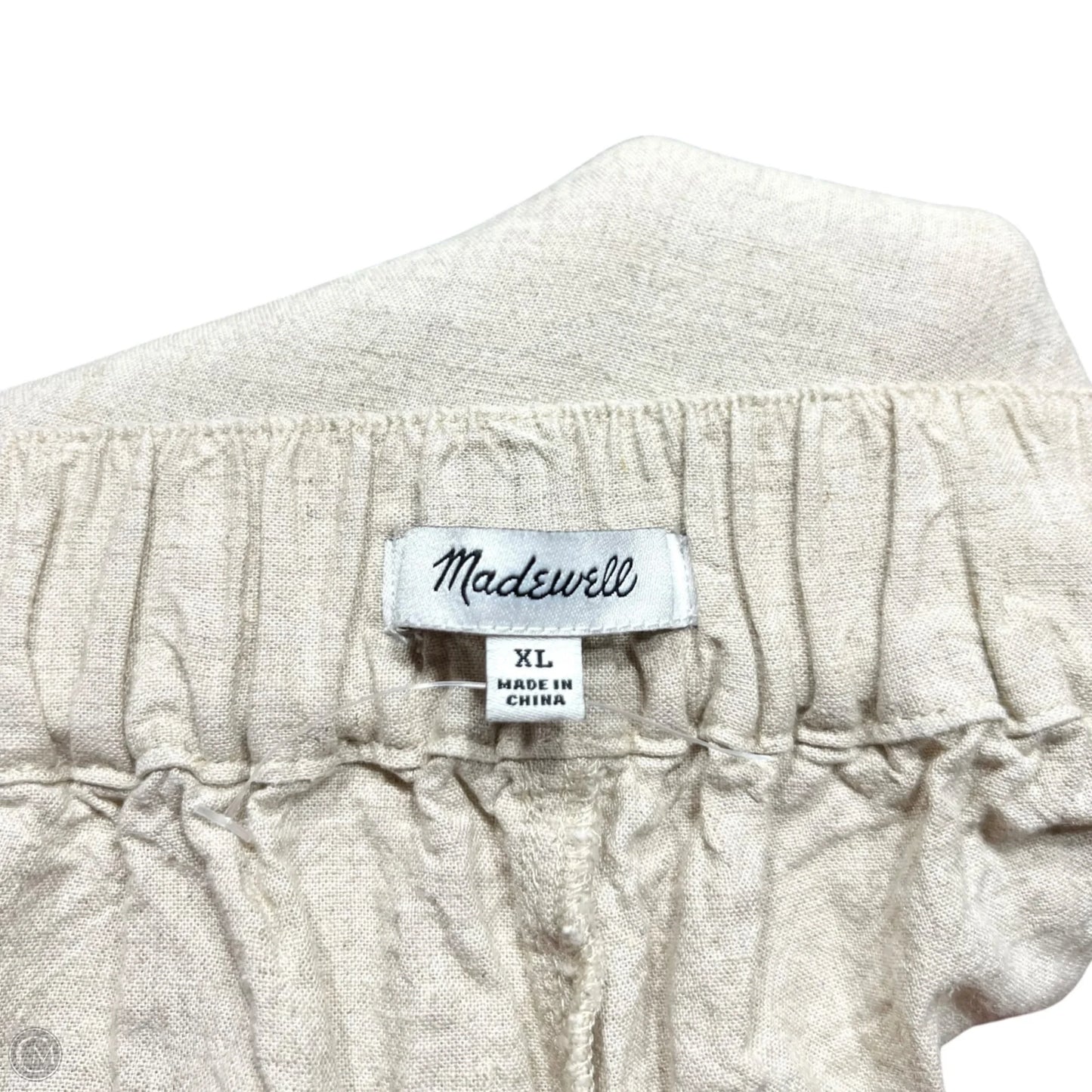 Pants Linen By Madewell In Tan, Size: Xl