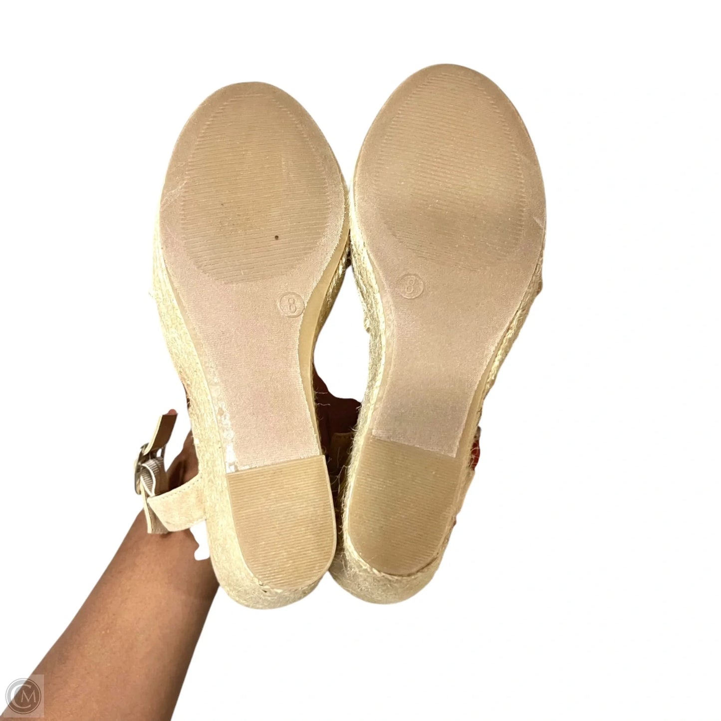 Sandals Heels Wedge By Lulus In Tan, Size: 8