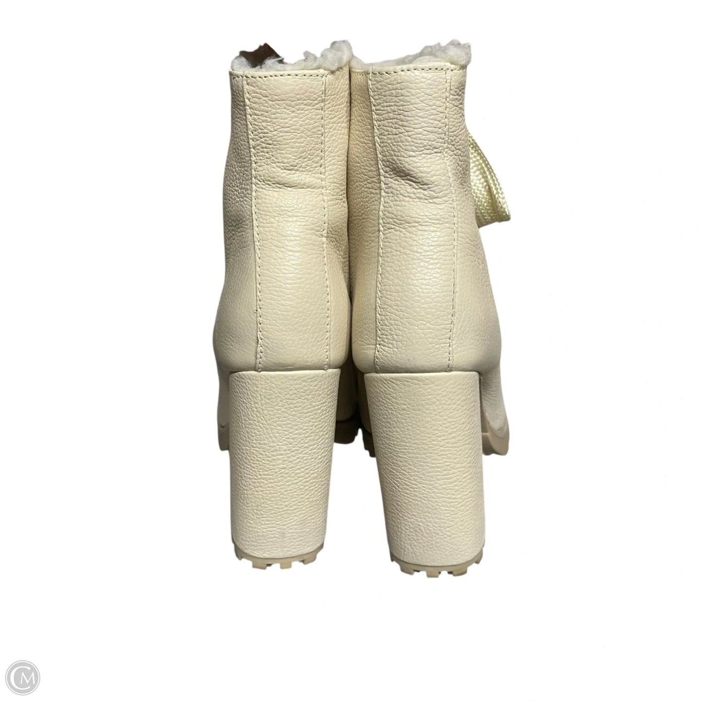 Boots Ankle Heels By Schutz In Cream, Size: 8