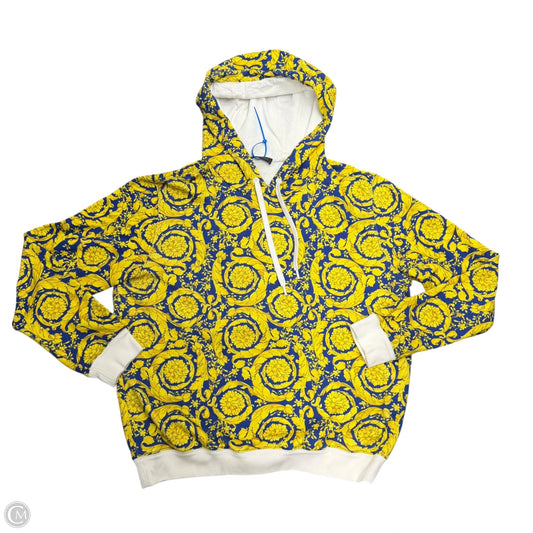 Sweatshirt Luxury Designer By Versace In Blue & Yellow, Size: 2x