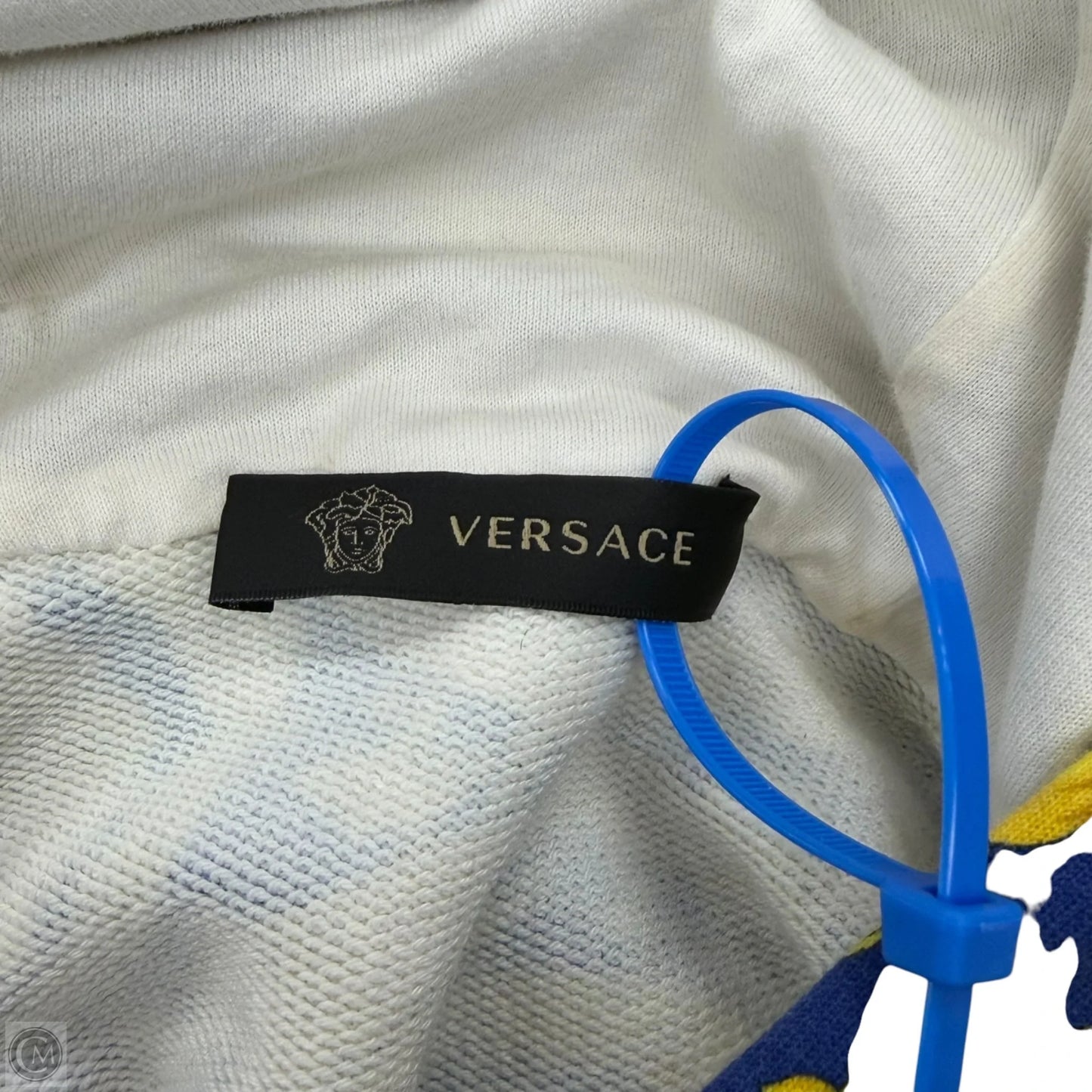 Sweatshirt Luxury Designer By Versace In Blue & Yellow, Size: 2x