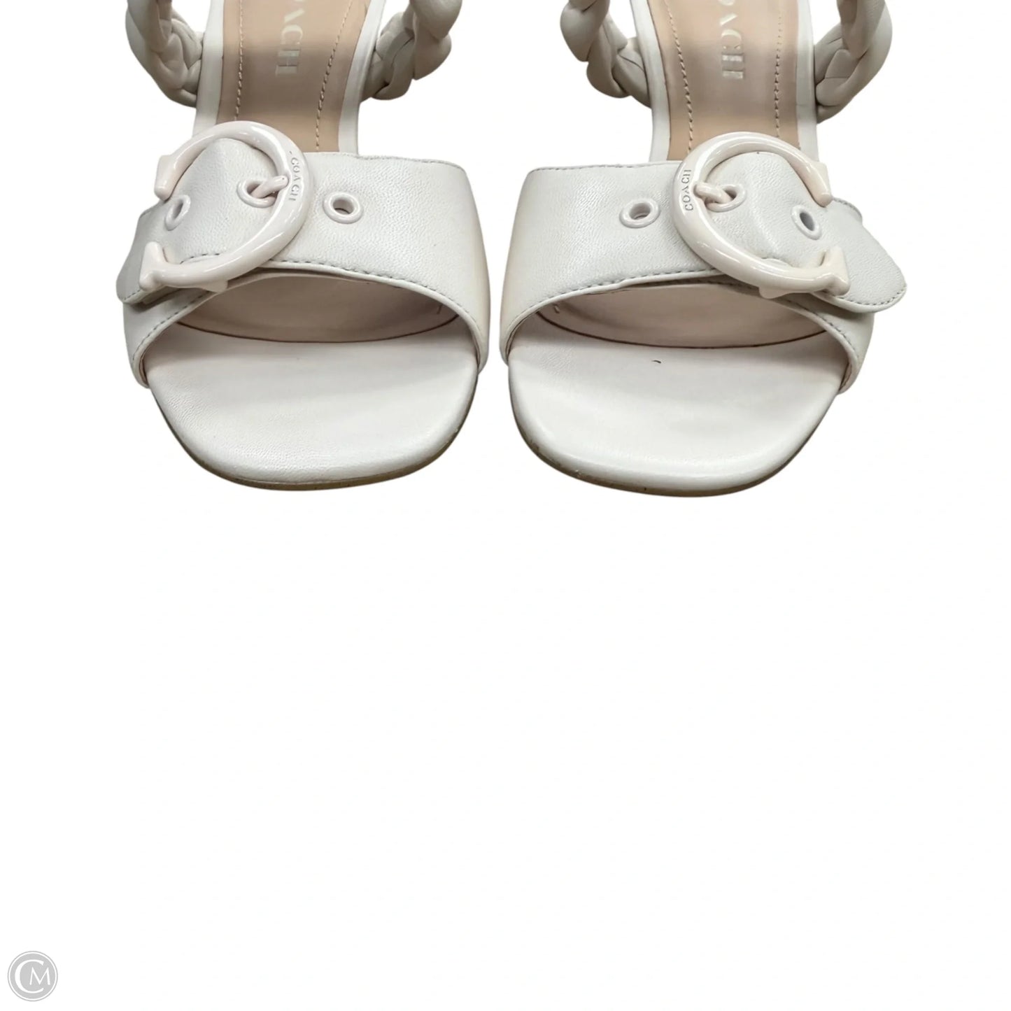 Sandals Designer By Coach In Ivory, Size: 5