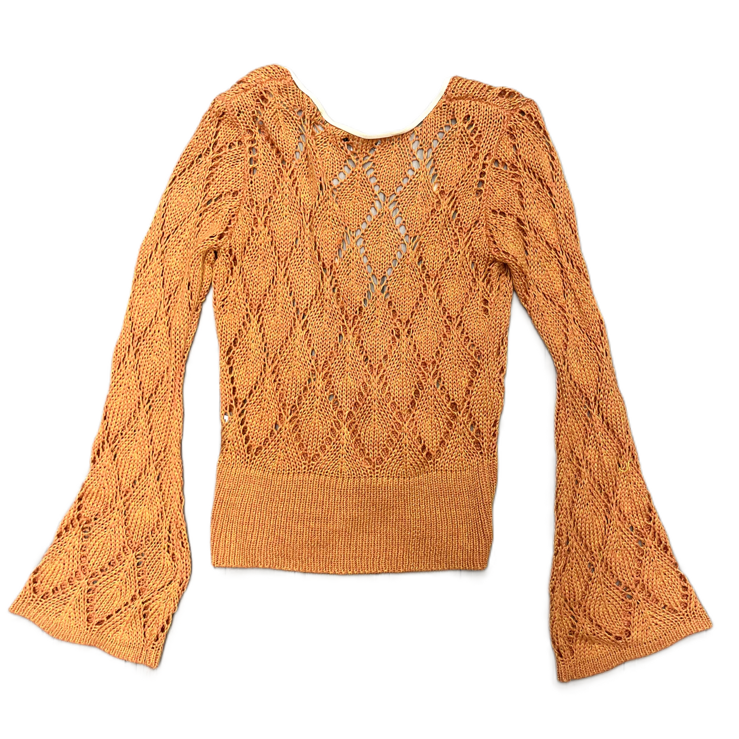 Sweater Cardigan By Cabi In Orange, Size: M