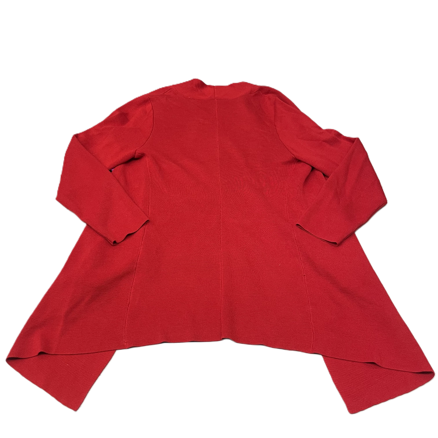 Sweater Cardigan By Eileen Fisher In Red, Size: 1x