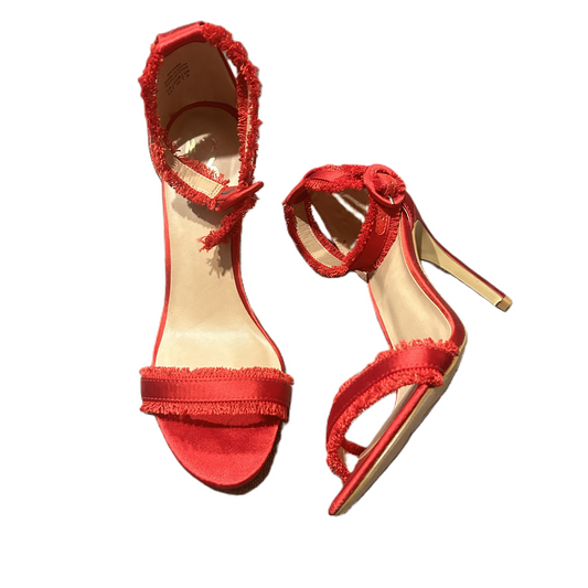 Red Sandals Heels Stiletto By Mix No 6, Size: 8.5