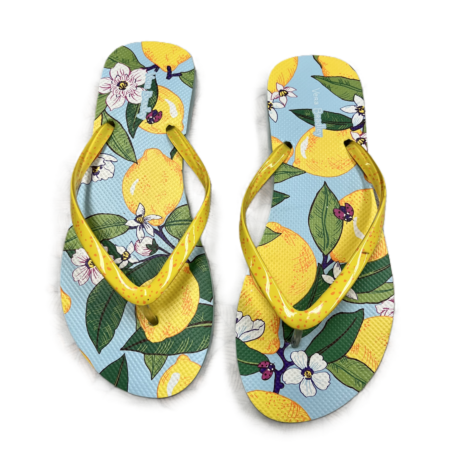 Sandals Flip Flops By Vera Bradley In Yellow, Size: 10