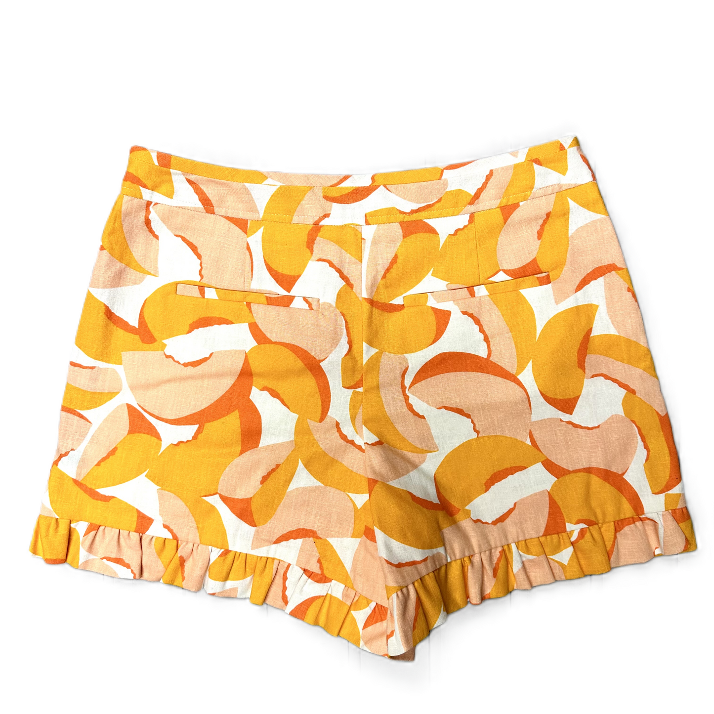 Shorts Designer By Kate Spade In Orange & White, Size: S