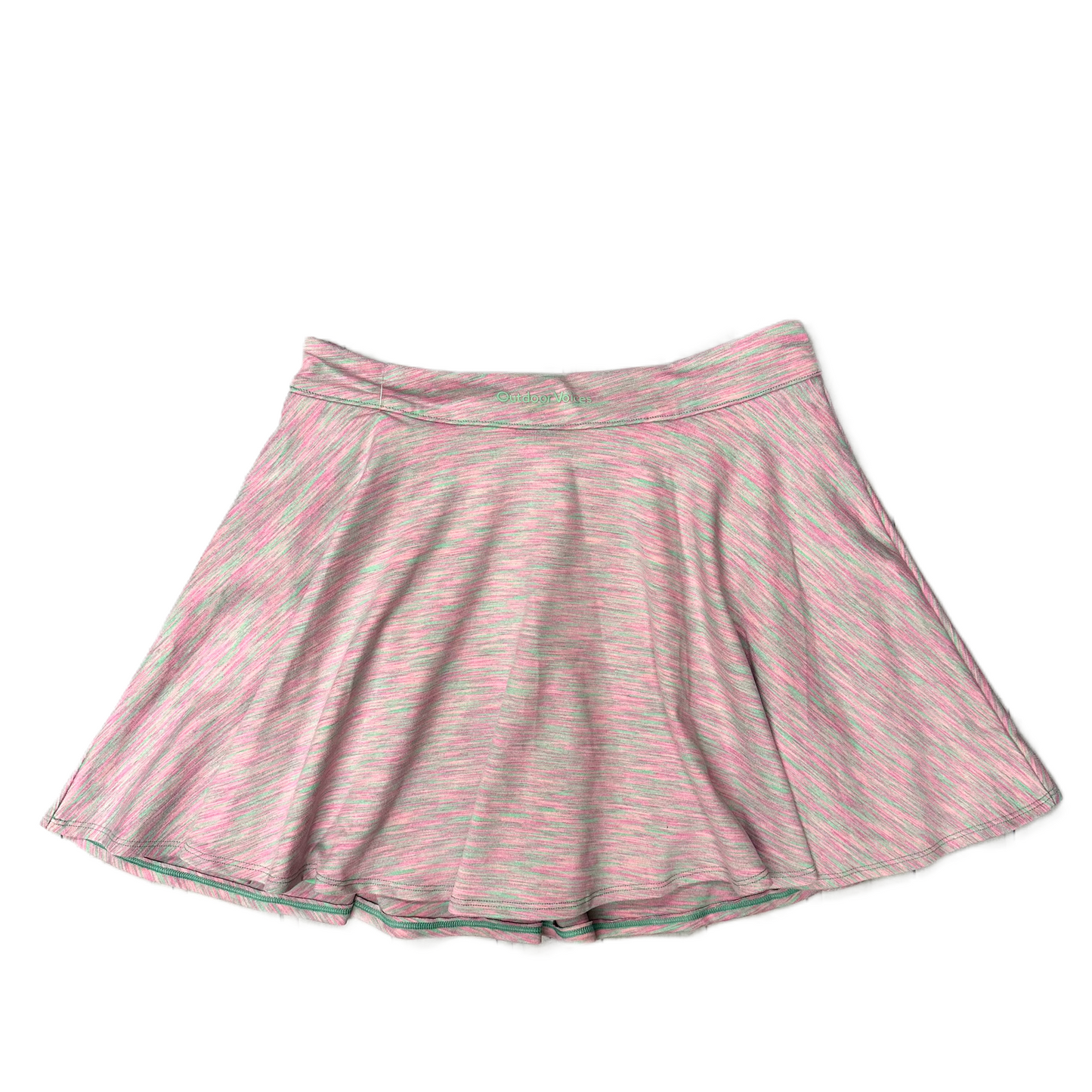 Athletic Skirt By Outdoor Voices In Green & Pink, Size: M