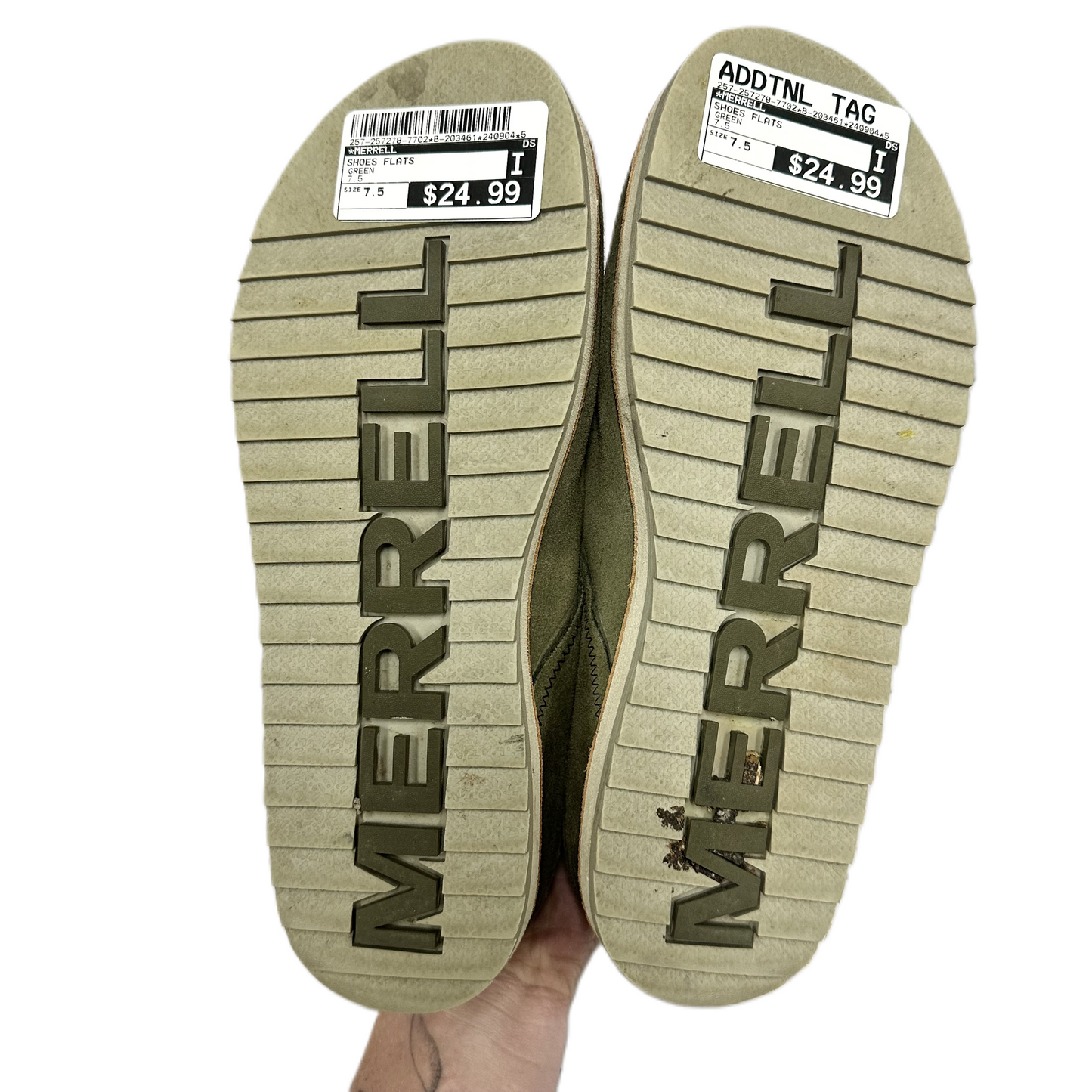 Shoes Flats By Merrell In Green, Size: 7.5