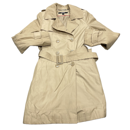 Coat Trench Coat By Dkny In Tan, Size: S