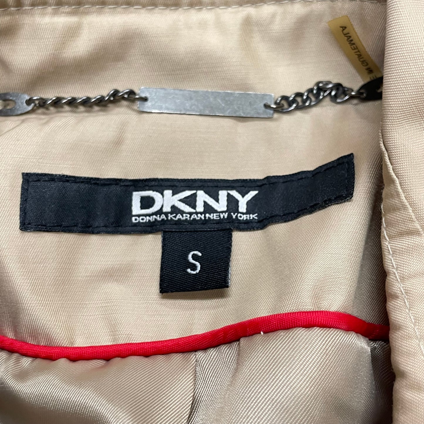 Coat Trench Coat By Dkny In Tan, Size: S