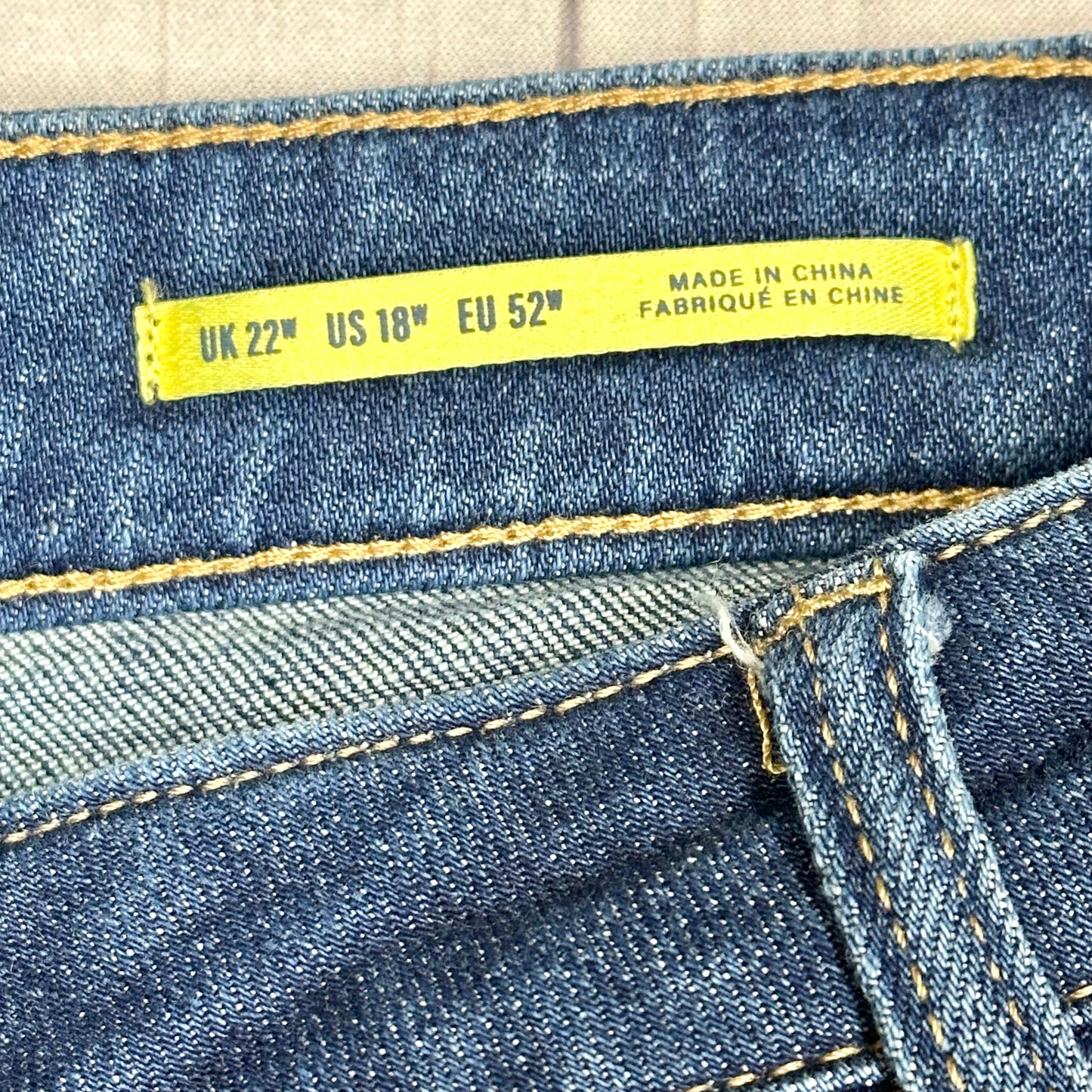 Jeans Straight By Maeve In Blue Denim, Size: 18