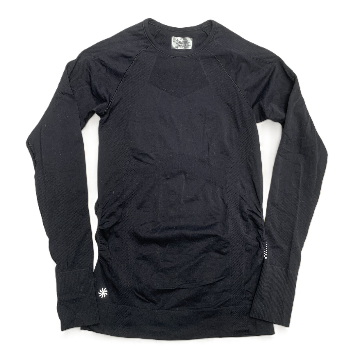 Athletic Top Long Sleeve Collar By Athleta In Black, Size: Xs