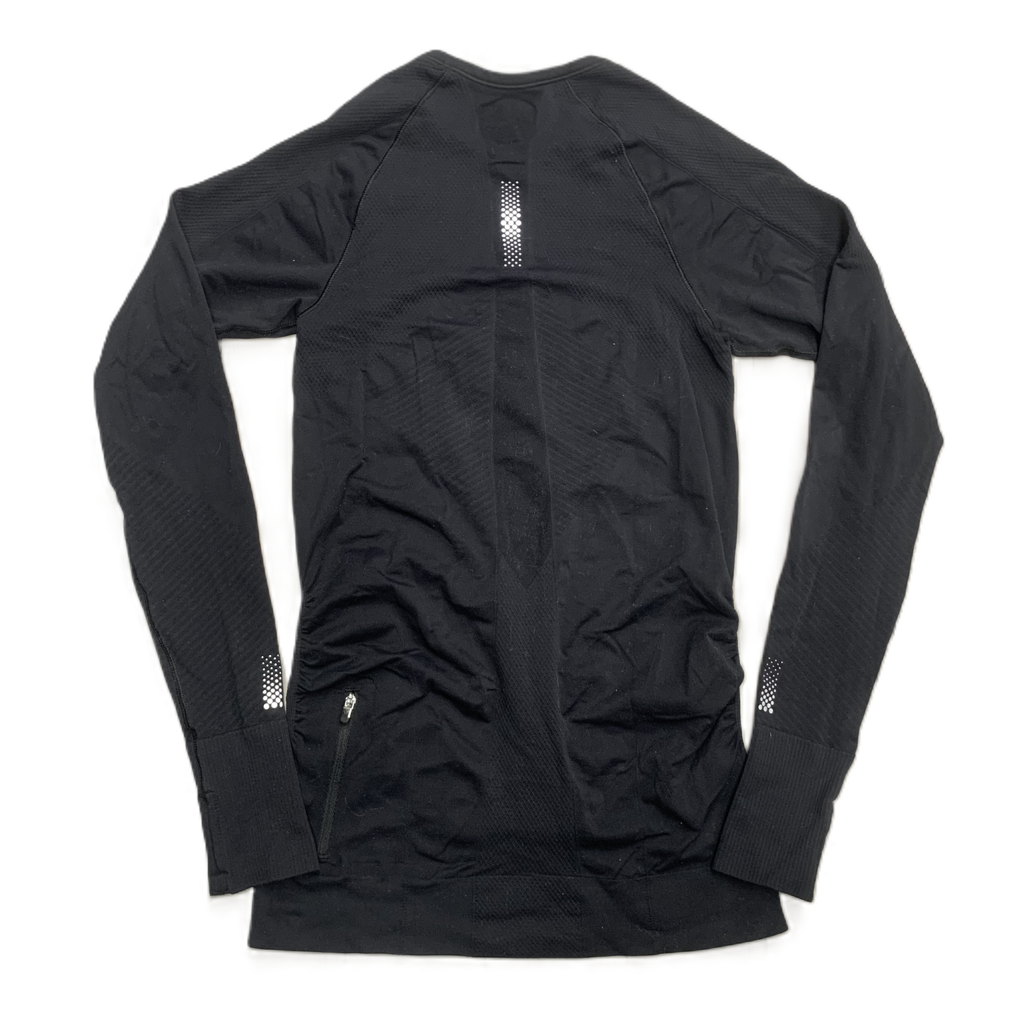 Athletic Top Long Sleeve Collar By Athleta In Black, Size: Xs