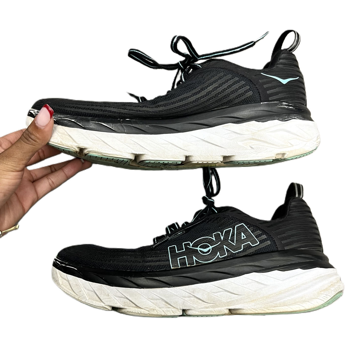 Shoes Athletic By Hoka In Black & Blue, Size: 8.5