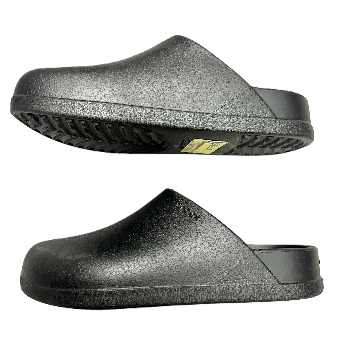 Shoes Flats By Crocs In Black, Size: 9