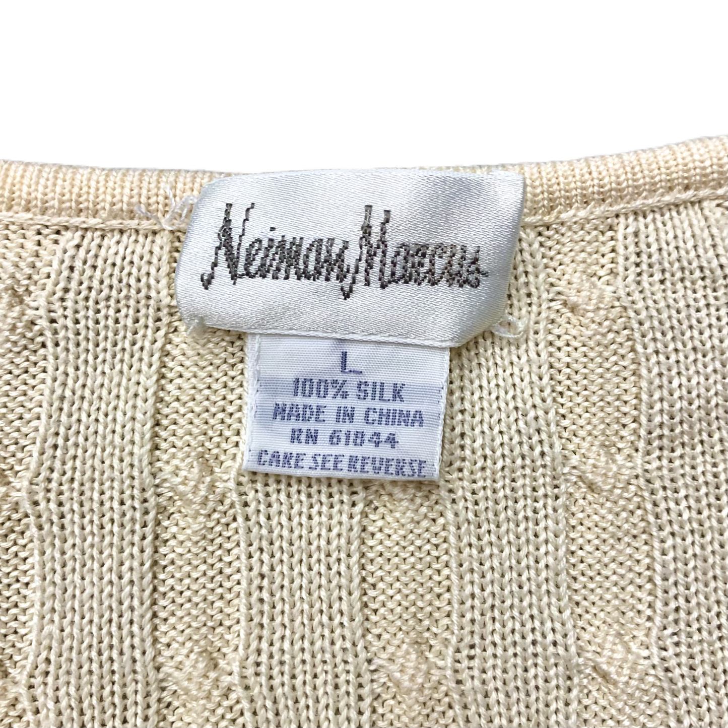 Sweater Designer By Neiman Marcus In Cream, Size: L