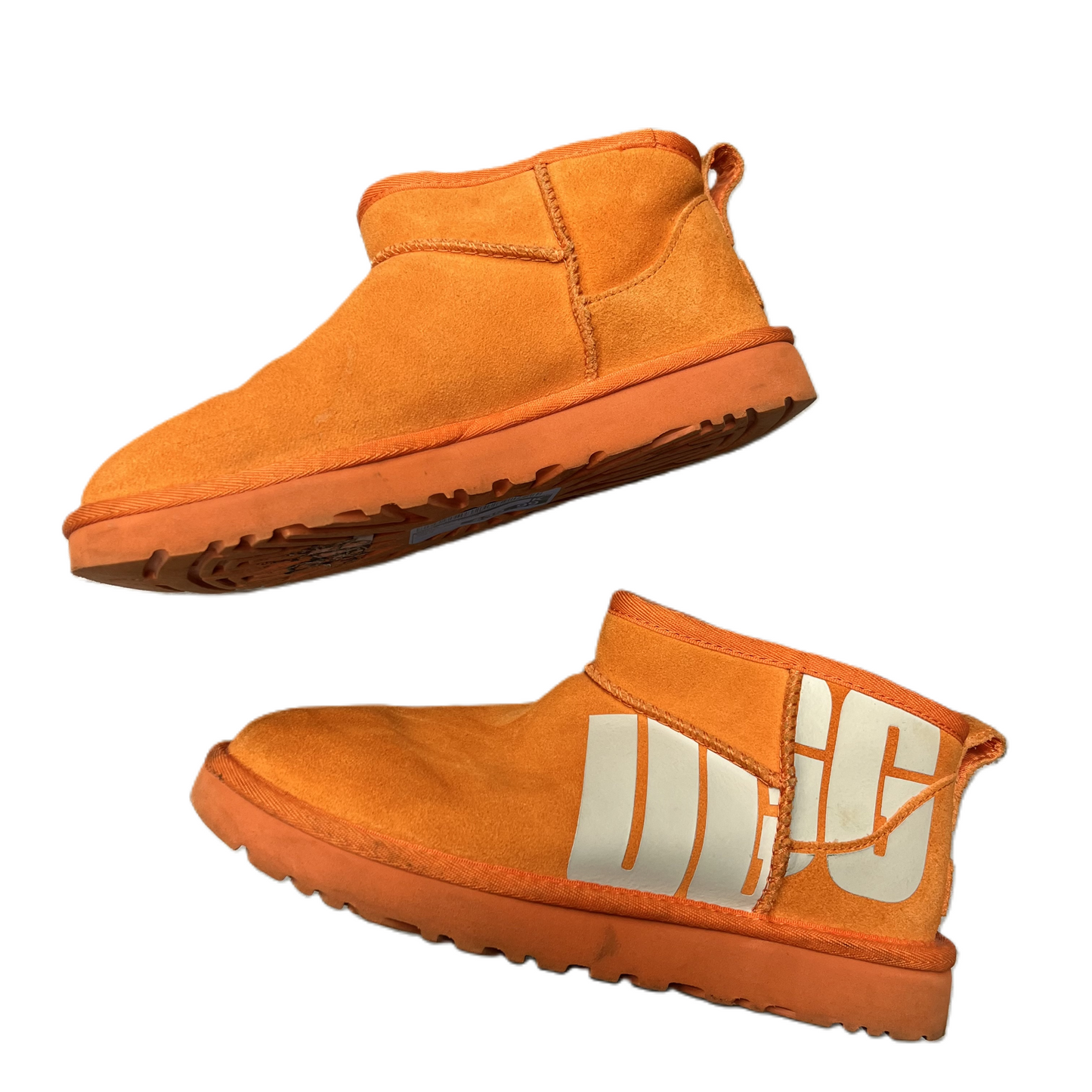 Boots Designer By Ugg In Orange, Size: 7