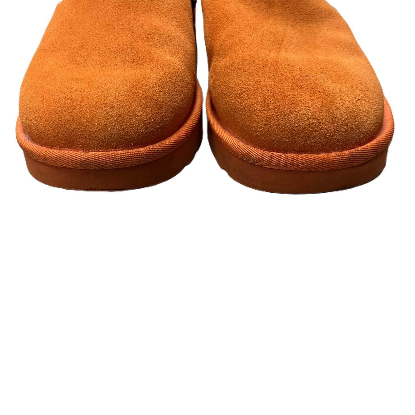 Boots Designer By Ugg In Orange, Size: 7