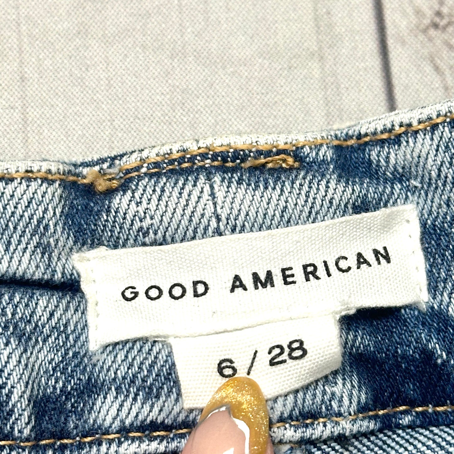 Jeans Boyfriend By Good American In Blue Denim, Size: 6