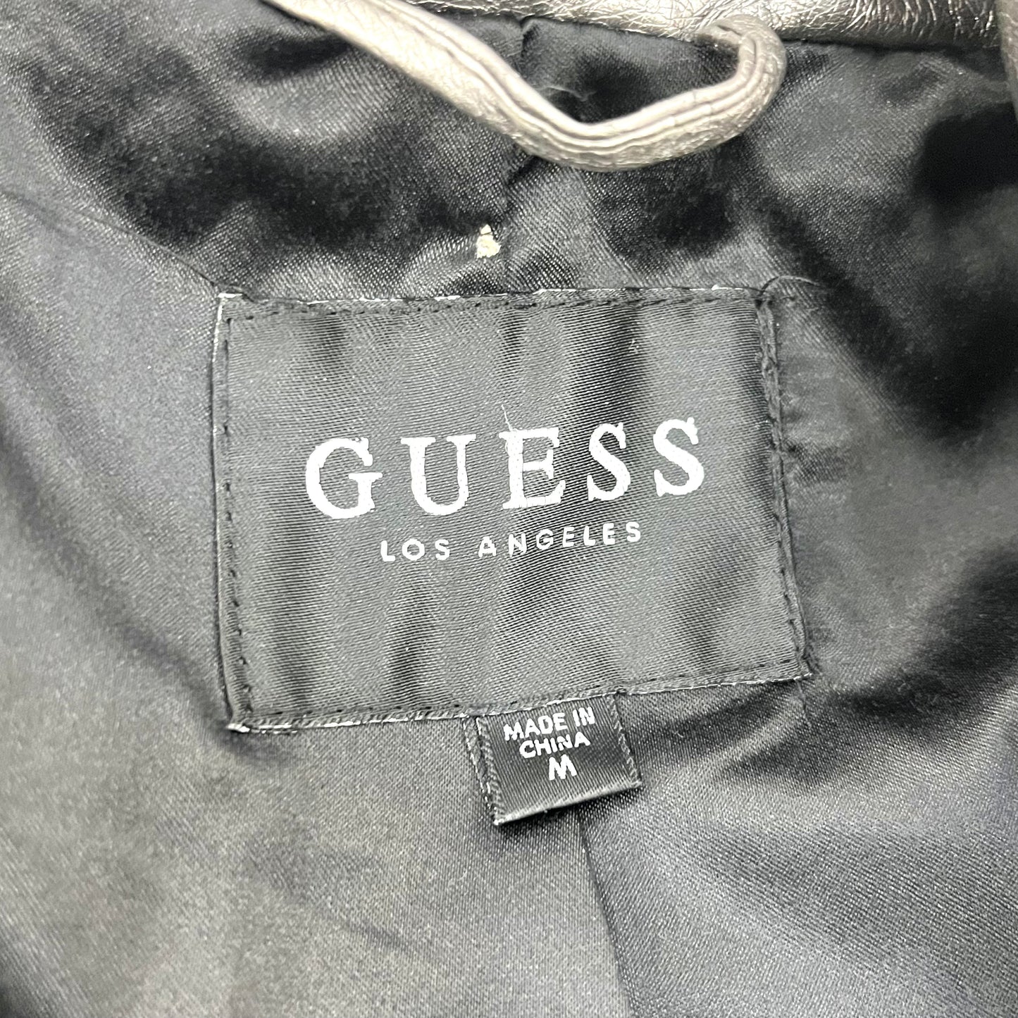 Jacket Moto By Guess In Silver, Size: M