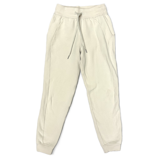 Athletic Pants By Lululemon In Cream, Size: Xs