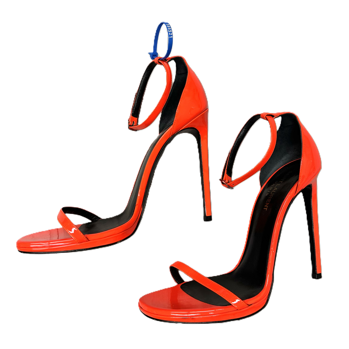 Sandals Luxury Designer By Yves Saint Laurent In Orange, Size: 10.5