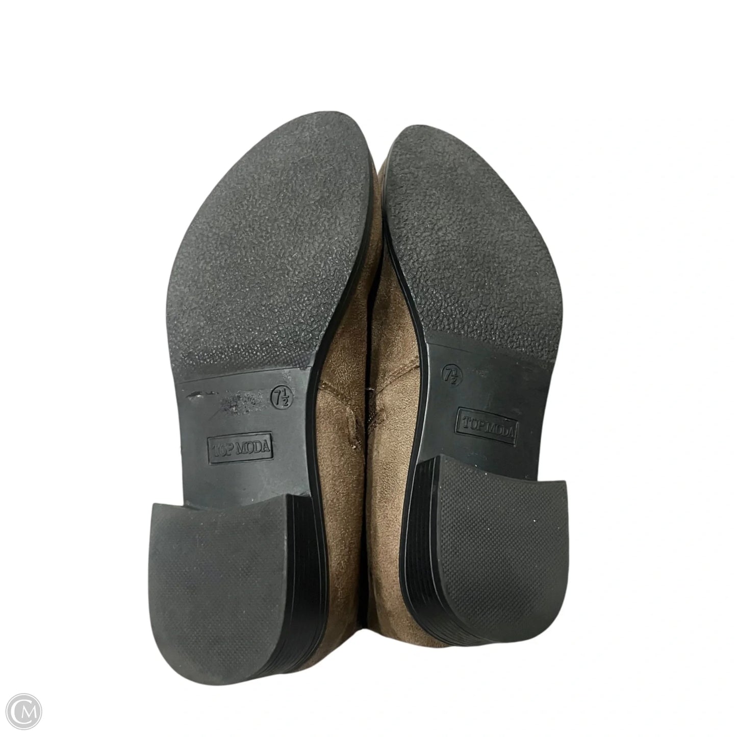 Boots Over-the-knee Flats By Top Moda In Brown, Size: 7.5
