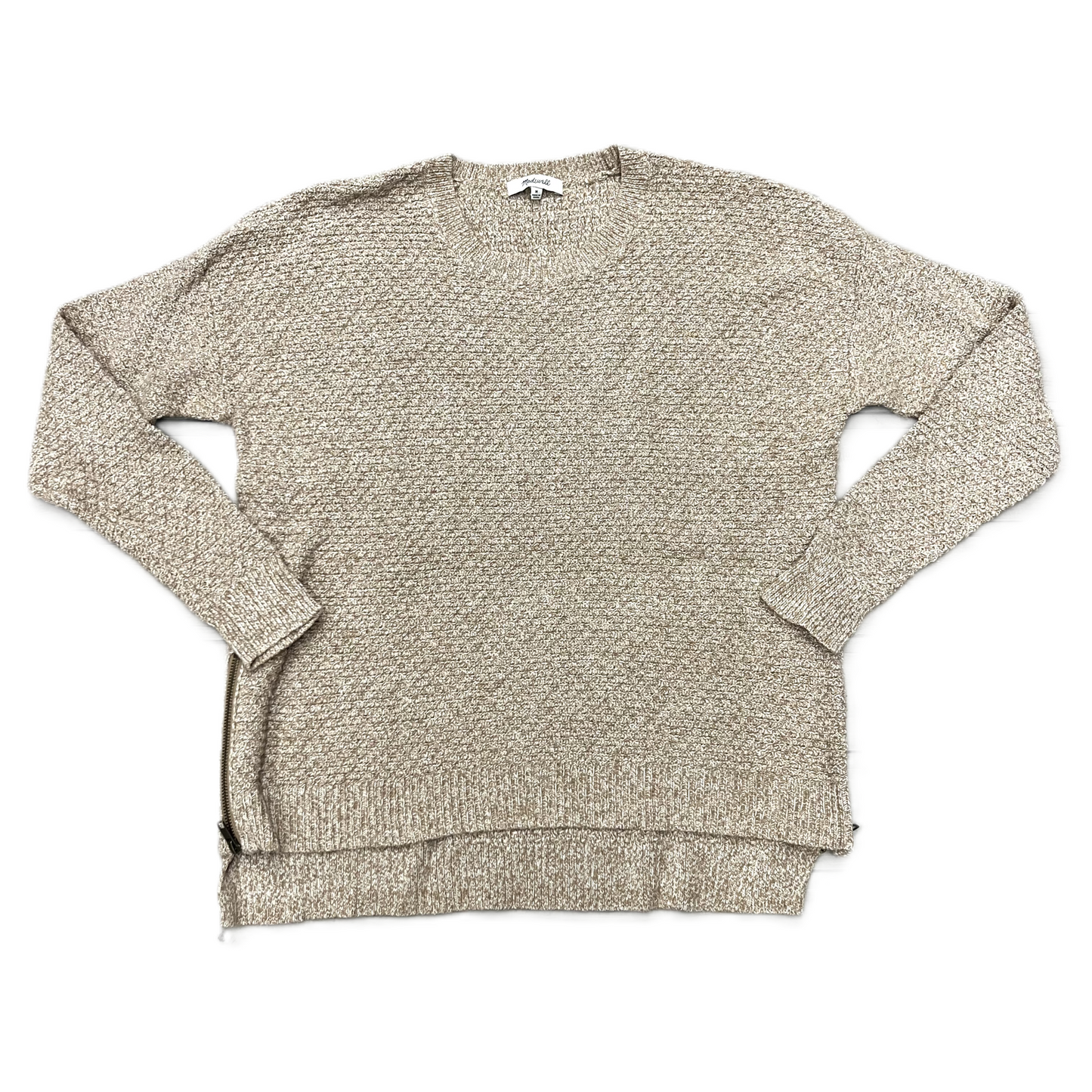 Sweater By Madewell In Tan & White, Size: M