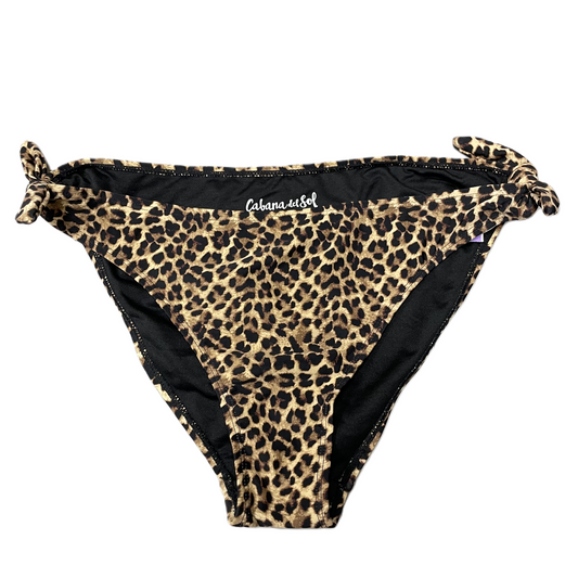 Animal Print Swimsuit Bottom By Cabana Del Sol, Size: L