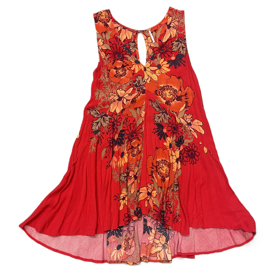 Orange & Red Tunic Sleeveless By Free People, Size: M