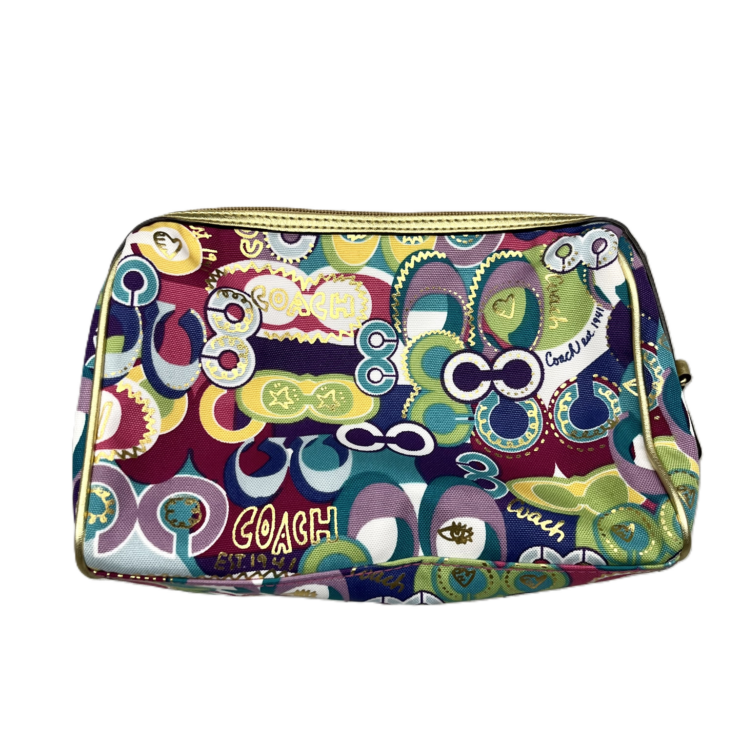 Makeup Bag Designer By Coach, Size: Large