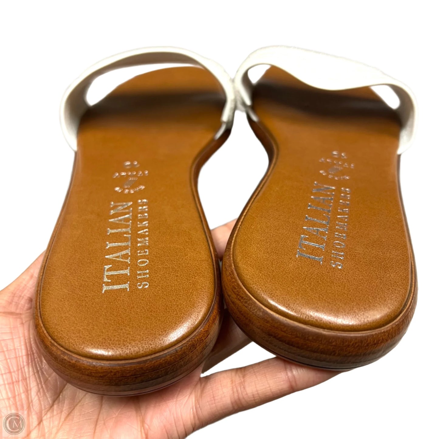 Sandals Flats By Italy In Cream & White, Size: 10