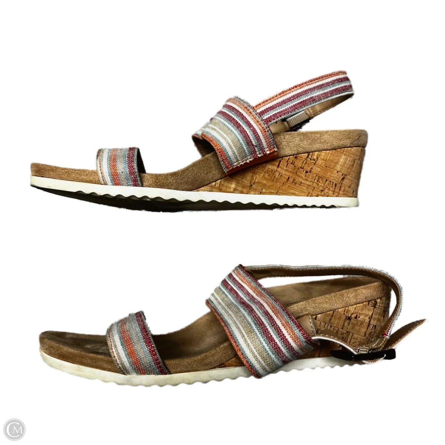 Shoes Heels Wedge By A Bella In Blue & Red, Size: 7