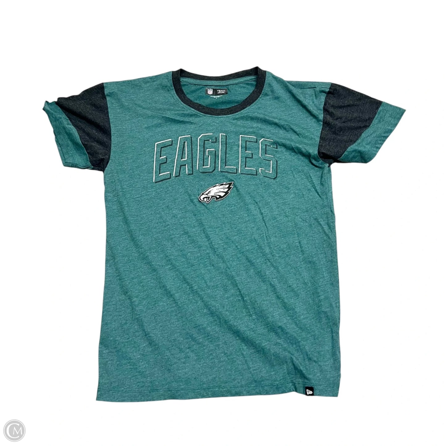 Top Short Sleeve By Nfl In Black & Green, Size: M