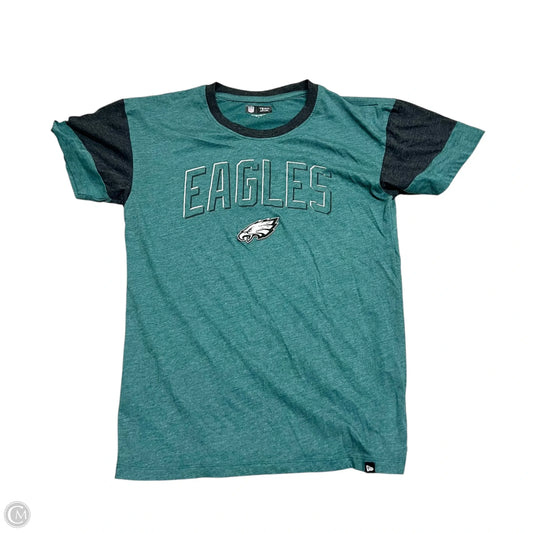 Top Short Sleeve By Nfl In Black & Green, Size: M